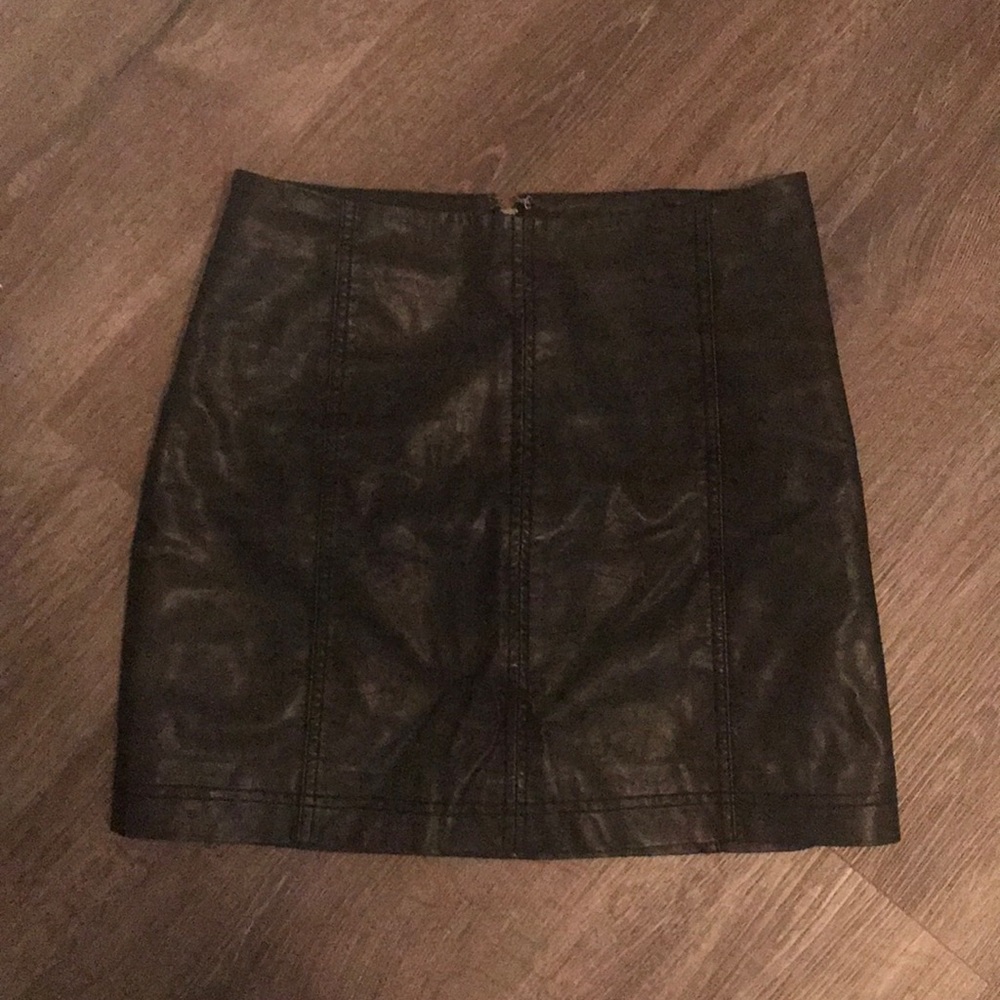 Free People Leather Skirt